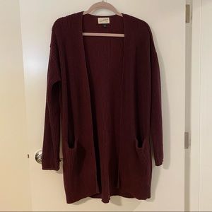 Universal Threads Burgundy Cardigan